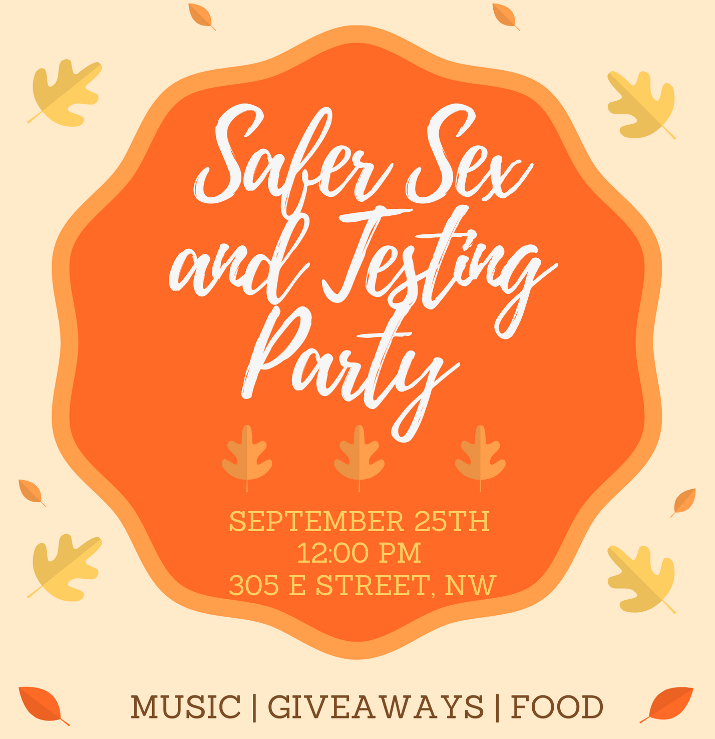 September 25, 2020 Safe Sex and Testing Party